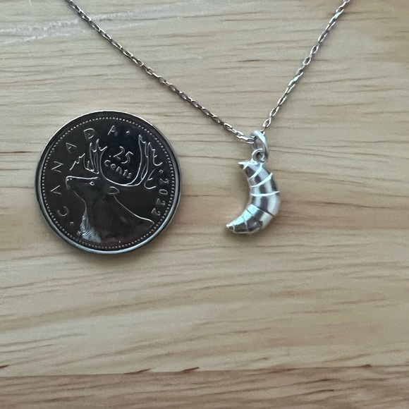 Silver Croissant Necklace - Picture 3 of 5